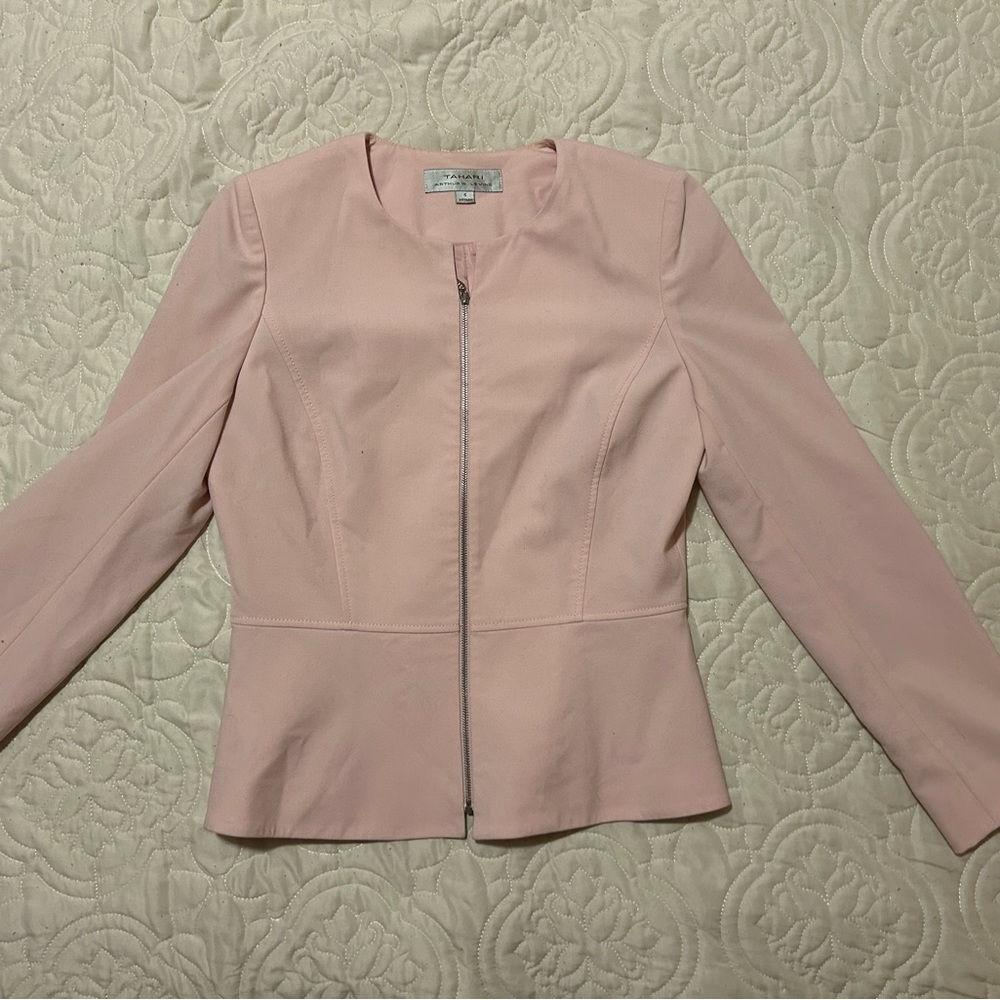 Size 6 baby pink blazer zipper